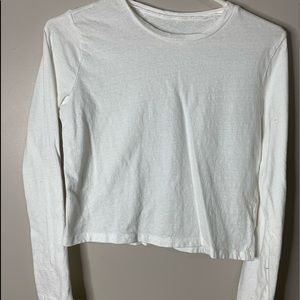 White, plain, long sleeve shirt